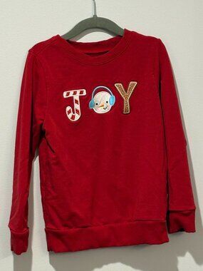 NEW - Little Sleepies Play Red JOY Sweatshirt - Size 5